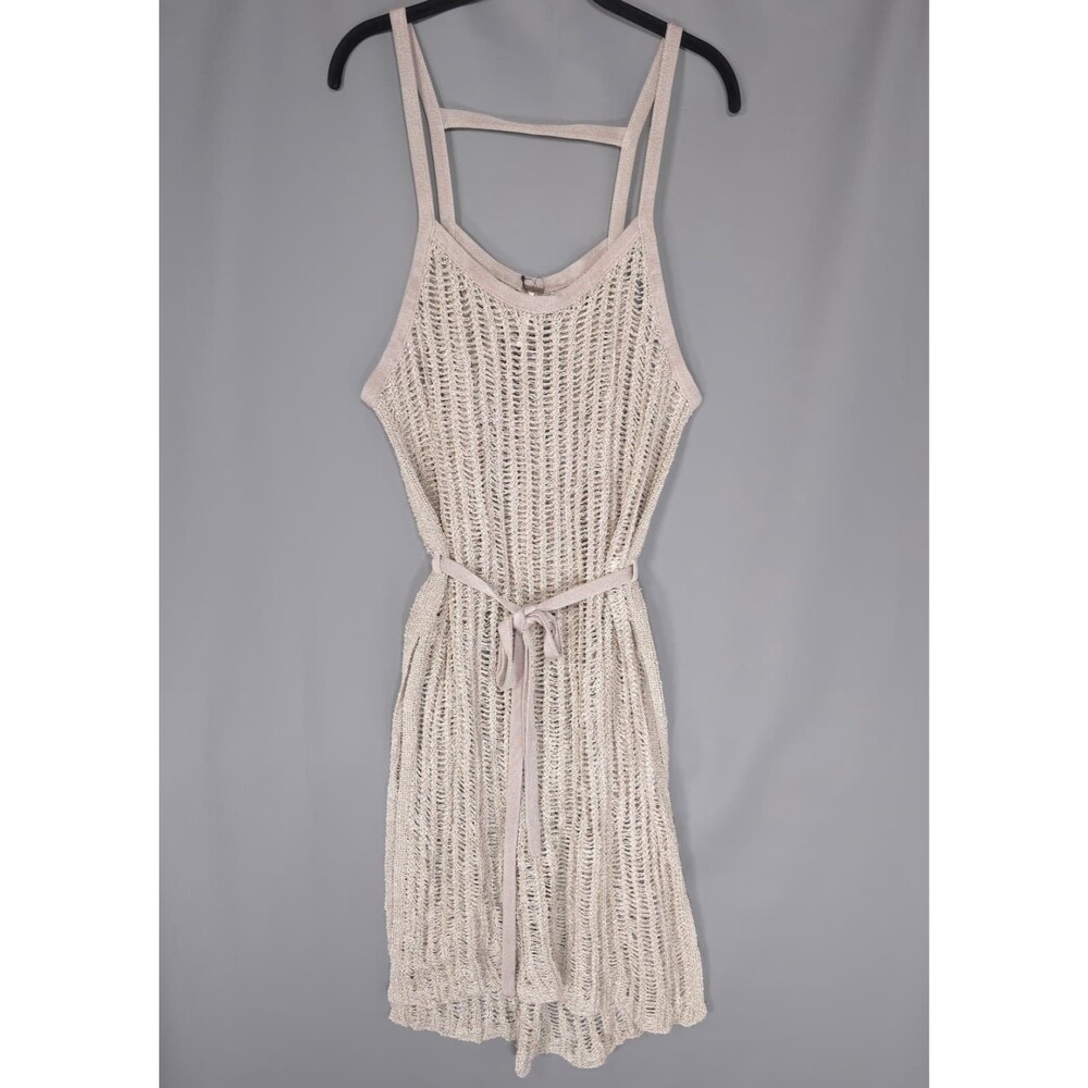 FREE PEOPLE‎ Womens Dress Cover Up MEDIUM Open Knit Tie Waist OB1308992 Resort